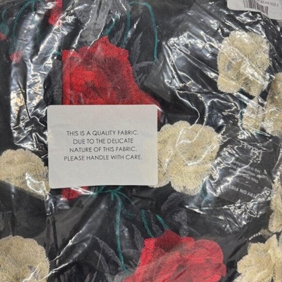 NWT Lulus Forever Lovable Black Floral Embroidered Tiered Midi Dress (size S) - Picture 8 of 12